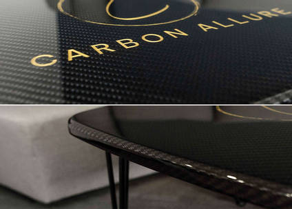 Carbon Allure Carbon Fibre Table Logo