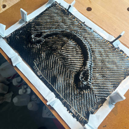 Carbon Fibre Handbag Trio Handle Process