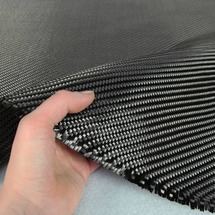 650g 2x2 Twill 12k Carbon Fibre Cloth In Hand