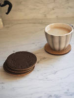 Coffee Cup on Coffee Bean Shell and Bio Resin Coasters by Buna BF Thumbnail