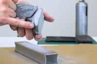 Finishing the cold cast part