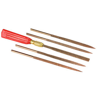Perma-Grit Set of 5 Large Needle Files Including Handle Thumbnail
