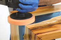 Finishing and polishing the wood and resin