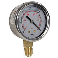 Glycerine-Filled Vacuum Gauge, 50mm, Bottom Entry, 1/4" BSP Thumbnail